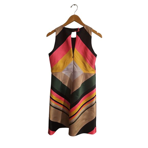 J. Crew Collection Pop Stripe Sheath Cocktail Dress Navy Azalea sz 6 petite - Picture 4 of 6